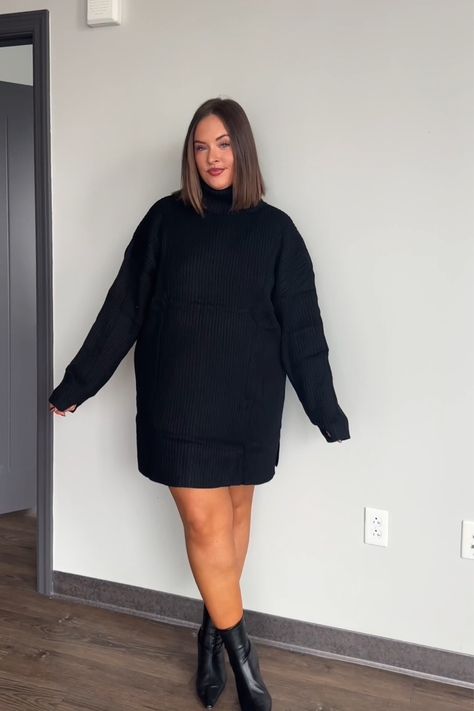 LILLUSORY Womens Turtleneck … curated on LTK Black Sweater Dress Outfit, Black Turtleneck Sweater Dress, Sweater Dress Outfit, Black Sweater Dress, Turtleneck Sweater Dress, Womens Turtleneck, Black Sweater, Fall Winter Fashion, Dress Outfit