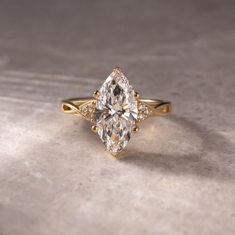 Just a tiny bit obsessed with Marquise cuts 💋 FËA Marquise cut Diamond 3.00ct 18k Recycled Gold Made to order 6-8 weeks Handmade in London #marquisecut #marquisediamond #engagementring #engaged #engagementrings #uniquering Marquise Oval Engagement Ring, Big Marquise Engagement Ring, Pretty Engagement Rings, Marquise Diamond Engagement Ring, Marquise Diamond Ring, Cute Engagement Rings, Future Engagement Rings, Marquise Ring, Classic Engagement