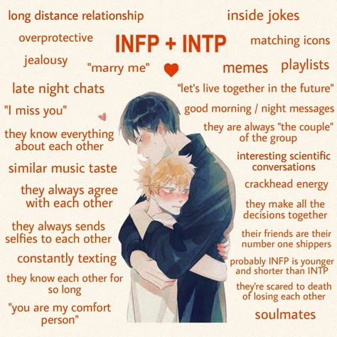 INFP and INTP MBTI personality couple meme Jealousy Memes, Infp Friendship, Intp X Intj, Intp X Infp, Intp Relationships, Relationship Meme, Infp Relationships, Infp T Personality, Infp Intp