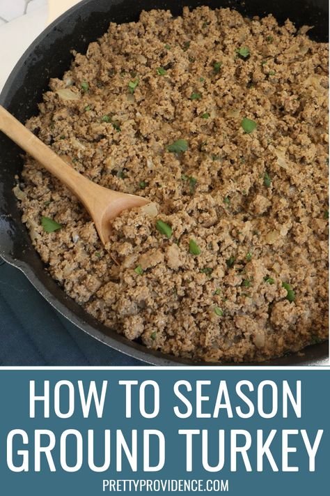 Ground Turkey Seasoning Ways To Season Ground Turkey, Ground Turkey Seasoning Recipes, How To Season Ground Turkey, How To Cook Ground Turkey, Season Ground Turkey, Ground Turkey Seasoning, Seasoned Ground Turkey, Turkey Recipes Easy, Slow Cooker Chili Easy