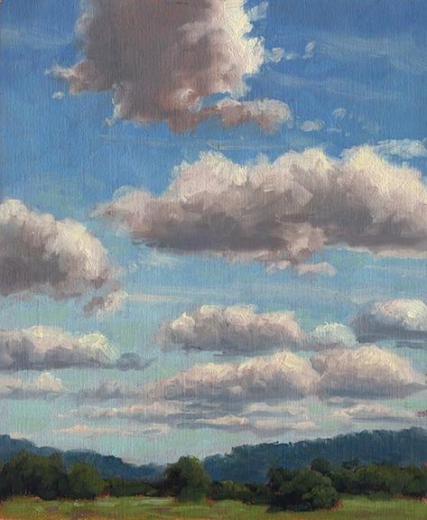 Cloud Painting Acrylic, Sketch Cloud, Sky Art Painting, Acrylic Painting Ideas, Easy Acrylic Painting, Cloud Art, Cloud Drawing, Sky Painting, Realistic Paintings