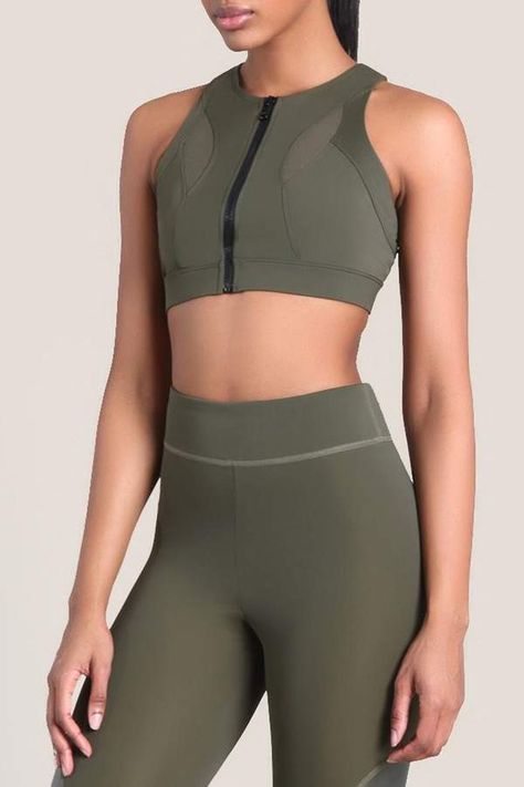 Cushnie et Ochs Cushnie et Ochs | Olive Melusine Cropped Top | L | Green Fitness Gadgets, Green Sports, Fitness Activewear, Et Ochs, Cushnie Et Ochs, Diy Travel, Workout Supplements, Wear Green, Sport Bra