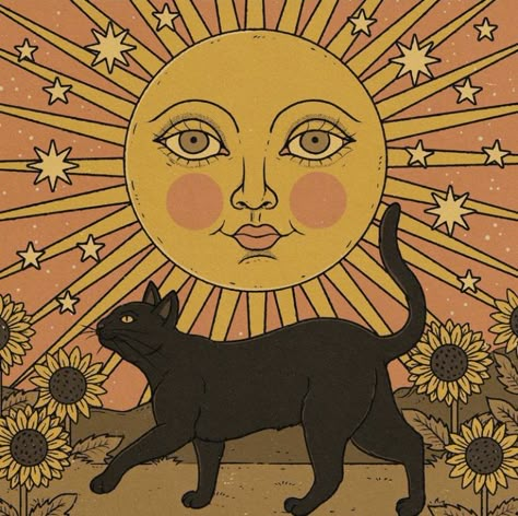 Sun Illustration, Cats Rule, Rise And Shine, Cat Art, The Earth, Apple Watch, Black Cat, Moon, Wallpapers