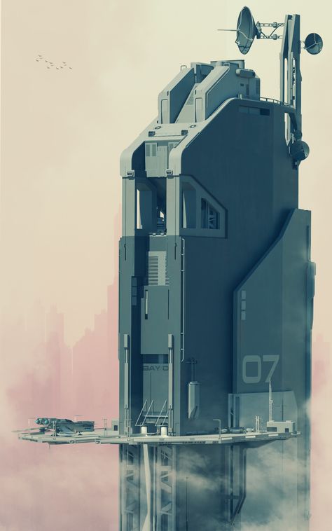 ArtStation - Magastructure concept 2 Futuristic Environment Concept Art, Scifi Building Concept Art, Futuristic Building Architecture, Futuristic Architecture Concept Art, Space Architecture Concept, Cyberpunk Building Concept Art, Sci Fi Building Concept Art, Sci Fi Factory, Futuristic Building Concept Art