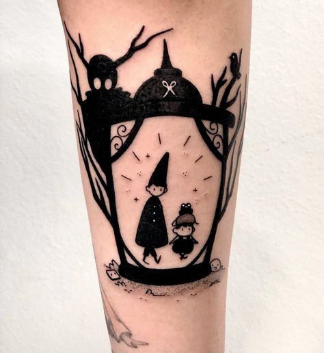 Over The Garden Wall Tattoo Simple, Over The Garden Wall Tattoo, Gothic Tattoos, Tattoo Over Scar, Tattoo S, Funky Tattoos, 4 Tattoo, Spooky Tattoos, E Tattoo