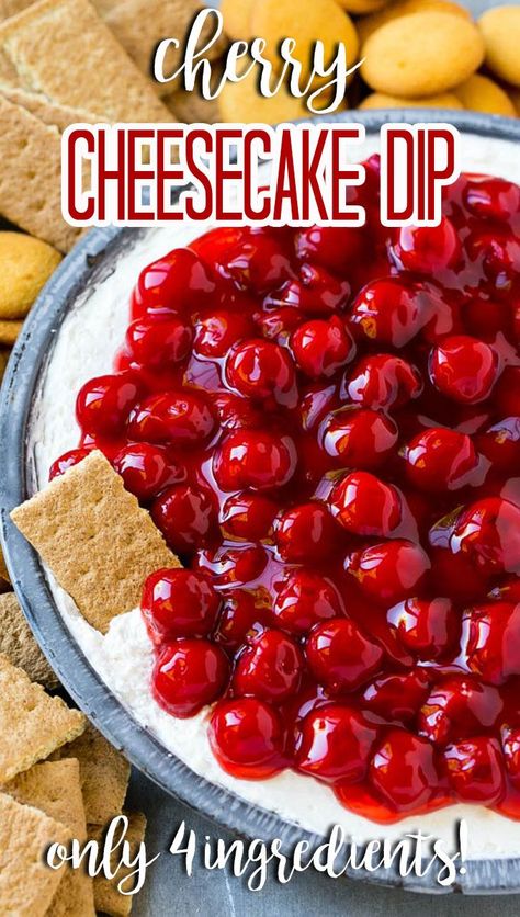 Cherry Cheesecake Dip, Cheesecake Dip Recipe, Dessert Dip Recipes, Cherry Delight, Thanksgiving 2023, Potluck Desserts, Cheesecake Dip, Cherry Desserts, Sweet Dips