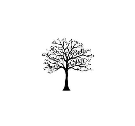 Giving Tree Tattoos, Tattoo With Names, Family Tree Drawing, Family Tree With Pictures, Tattoo Tree, Family Tree Tattoo, Family Tree Art, Petit Tattoo, Trendy Family