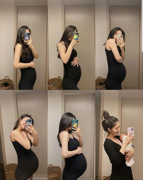 40 Weeks Pregnant, Pregnant With A Girl, Kore Ulzzang, Pregnancy Belly Photos, Belly Photos, Pregnancy Belly, Ulzzang Kids, Cute Asian Babies, Pregnant Couple