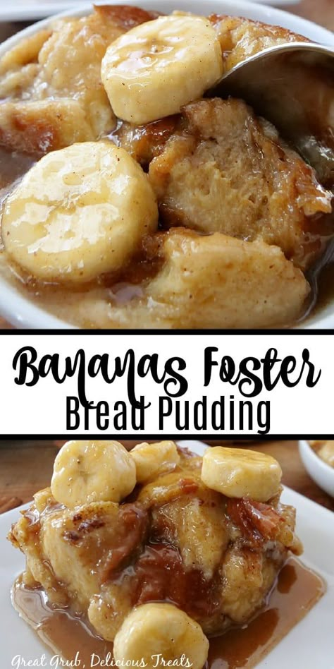 Challah Bread Pudding Recipes, Bananas Foster Bread Pudding, Banana Foster Bread Pudding, Bananas Foster Bread Pudding Recipe, Southern Bread Pudding Recipe, Sweet Challah Bread, Biscuit Bread Pudding, Banana Bread Pudding Recipe, Bananas Foster Bread