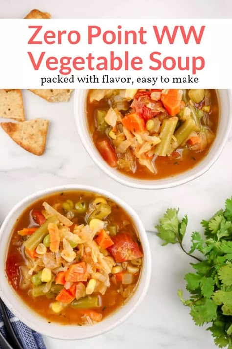 Ww Vegetable Soup, Weight Watchers Vegetable Soup, Weight Watcher Vegetable Soup, Ww Soup, Vegetable Soup Healthy, Weight Watchers Meal Plans, Slender Kitchen, Vegetable Soup With Chicken, Delicious Veggies