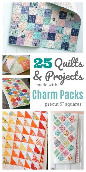 25 Favorite Charm Square Quilts & Projects Charm Pack Projects, Charm Square Quilts, Charm Pack Quilt Patterns, Diary Of A Quilter, Square Quilts, Charm Square Quilt, Lattice Quilt, Baby Quilt Tutorials, Charm Quilts