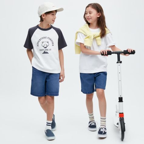 Discover great products at the best prices at Dealmoon. Uniqlo Stretch Denim Easy Shorts. Price:$7.90 at Uniqlo Uniqlo Kids, Kids Clothes Sale, Skirts Denim, Kids Denim, Clothes Sale, Sleeveless Tshirt, Short En Jean, Color Shorts