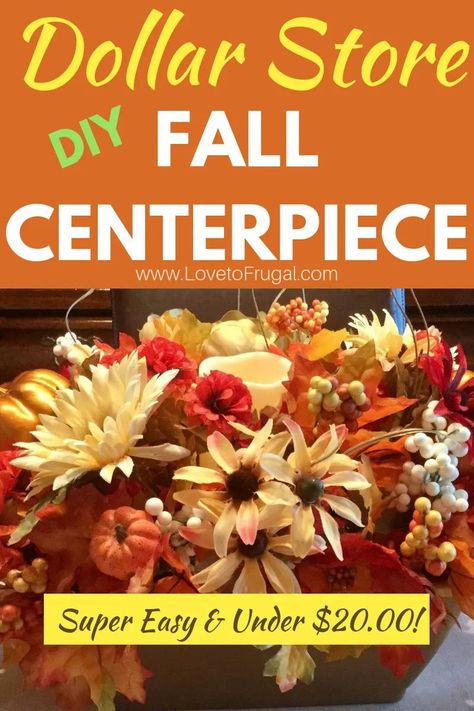 Fall Dining Room Table Decor, Fall Centerpieces For Table Diy, Thanksgiving Dinner Table Decorations, Thanksgiving Centerpieces Diy, Fall Centerpieces Diy, Fall Dining Room Table, Dollar Tree Centerpieces, Fall Dining Room, Fall Decor Dollar Tree