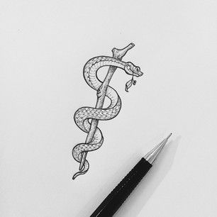 asclepius tattoo - Google Search Medical Symbol Tattoo, Asclepius Tattoo, Spqr Tattoo, Symbol Tattoo Ideas, Simbols Tattoo, Tier Tattoo, Medical Tattoo, Symbol Tattoo, Harry Potter Tattoos