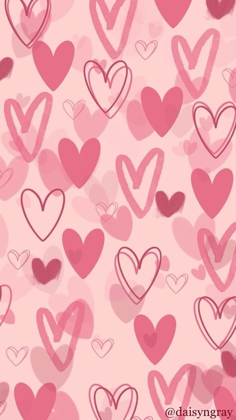 Iphone Background Heart, Cute Wallpapers Hearts, Pink Heart Background Wallpapers, Pink Hearts Background Aesthetic, Pink Heart Lockscreen, Heart Background Aesthetic, Hearts Pattern Wallpaper, Pink Hearts Background, Pink Hearts Wallpaper