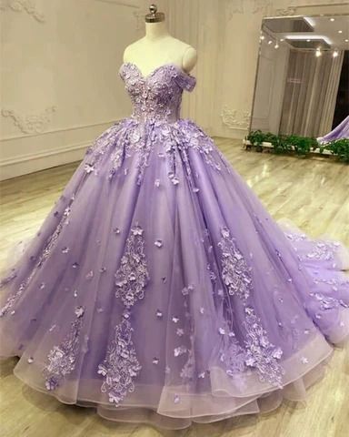 ⚡MyChicDress - Makes you the center of attention! Purple Gown For Debut, Violet Quinceanera Dresses, Quinceanera Dresses Lilac, Dark Purple Quinceanera Dresses, Lavender Sweet 16 Dresses, Butterfly Quince Dress, Purple Quinceanera Ideas, Purple Sweet 16 Dresses, Fairytale Quince