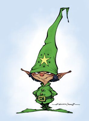 Elf School, Evil Elf, Evil Gnome, Fairy Sketch, Elf Cartoon, Elf Drawings, Saint Patricks Day Art, Santa Elves, Fairy Drawings