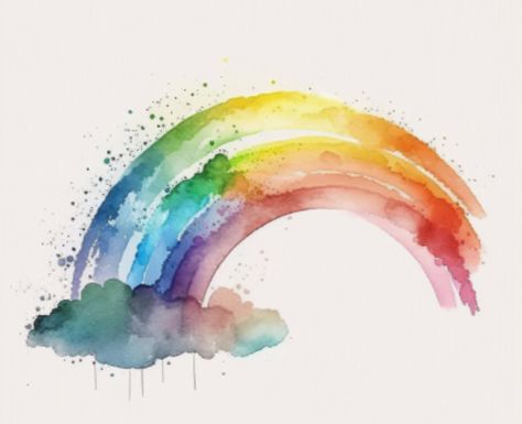 Watercolour Rainbow, Watercolor Rainbow, Random Stuff, Tattoo Ideas, Scrapbooking, Rainbow, Tattoos