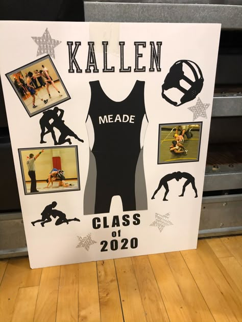 Wrestling Poster Ideas High School, Senior Poster Board Ideas Wrestling, Senior Wrestling Night Ideas, Senior Wrestling Posters, Senior Night Wrestling Posters, High School Senior Poster Ideas, Senior Night Gift Ideas Wrestling, Wrestling Graduation Party Ideas, Senior Night Posters Wrestling