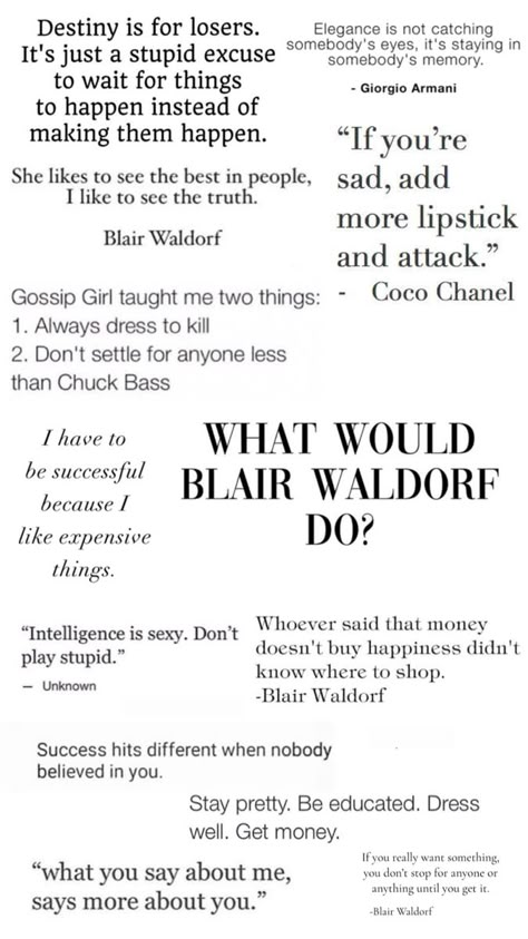 Blair Waldorf Wallpaper, Blair Waldorf Quotes, Estilo Blair Waldorf, Blair Waldorf Aesthetic, Gossip Girl Quotes, Gossip Girl Aesthetic, Gossip Girls, Manifesting Vision Board, Xoxo Gossip Girl