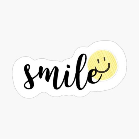 Get my art printed on awesome products. Support me at Redbubble #RBandME: https://www.redbubble.com/i/sticker/smile-by-awrobley/50949450.JCQM3?asc=u Smile Sticker, Smile Drawing, Smile Design, Photo Stickers, Pretty Phone Wallpaper, Scrapbook Stickers Printable, Quote Stickers, Scrapbook Stickers, Glossier Stickers