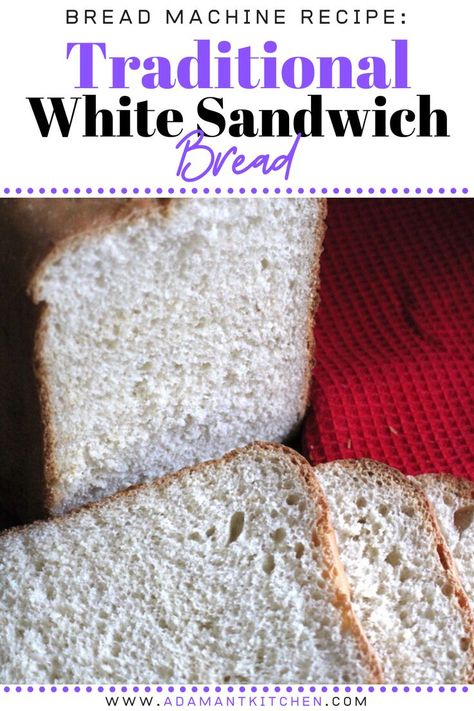 Bread Machine White Bread, White Bread Machine Recipes, Perfect White Bread, Bread In A Bread Machine, Bread Machine Recipes Healthy, Sandwhich Bread, Easy Bread Machine Recipes, White Sandwich Bread, Homemade Sandwich Bread