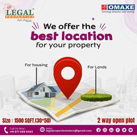 prime locations with Legal Properties – where your dream home awaits! #LegalProperties #DreamHome #PrimeLocation  Contact us: +91 8770896003 Location Flyer Design, Plots For Sale Creative Ads Poster, Location Social Media Design, Real Estate Creative Ads Social Media, Real Estate Post Design, Real Estate Posters, House Sale Flyer, Real Estate Poster Design, Real Estate Creative Ads