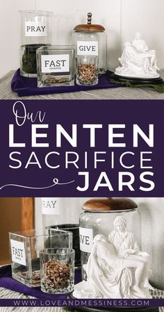 Lent Preparation, Lent Decor, Lent Crafts, Lenten Activities, Lent Season, Catholic Traditions, Prayer Jar, Catholic Lent, Live With Less