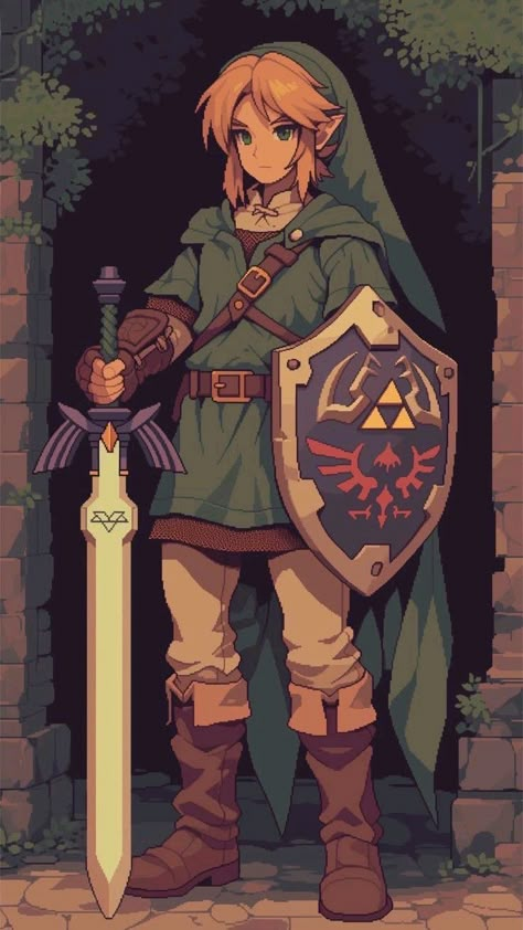 Link Legend Of Zelda Art, Legend Of Zelda Link Fanart, Link Wallpapers, Zelda Link Art, Link Drawing, Link Zelda Art, Link Fan Art, Legend Of Zelda Poster, Zelda Drawing