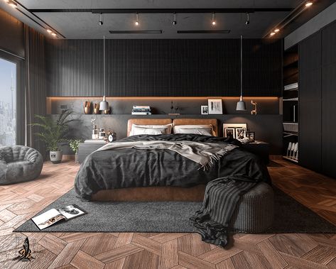 Black Bedroom Design, Bedroom Interior Design Luxury, Classy Bedroom, Modern Luxury Bedroom, Luxury Bedroom Design, Black Bedroom, Luxury Bedroom Master, Modern Bedroom Design, Room Design Bedroom