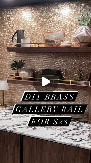 906 comments | LAUREN BURKE | DIY + Design on Instagram: "✨DIY BRASS GALLERY RAIL MADE WITH LAMP PARTS 🤯
Comment GALLERY to get the parts list with links sent straight to you!

What would have cost me $300 was $56 using lamp parts!! They screw together easily and the 8” rods fit my shelf perfectly. You may need to trim the rods down and rethread them if one of the standard sizes avail doesn’t fit. This might be one of the best money saving hacks on a popular home design trend! SO GOOD! 

Original idea found from @jhambel.hambelsgetreal and done by @morganbrownhome 🤍

Just FYI I am making nothing by sharing these links with you, just couldn’t possibly gatekeep such a great hack!
#homehack #diydecor #galleryrail #brassgalleryrail #diyer #lookforless #floatingshelves #shelfstyling" Diy Brass Gallery Rail, Gallery Rail Shelf, Lauren Burke, Brass Gallery Rail, Money Saving Hacks, Gallery Rail, Saving Hacks, Instagram Diy, Lamp Parts