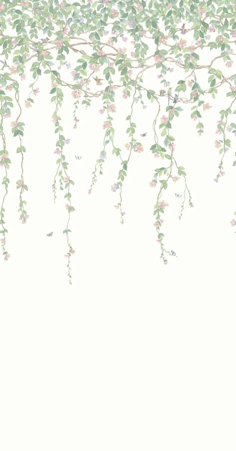 Browse All Luxury Wallpapers - Cole & Son Green Flower Wallpaper, Hummingbird Perch, Botanical Interior, Sea Wallpaper, Cream Wallpaper, Racing Green, Flower Background Wallpaper, Pattern Repeat, Cole And Son