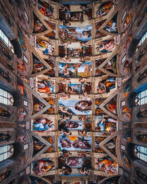 hellofrom the Sistine Chapel! Between 1508 and 1512, under the patronage of Pope Julius II, Michelangelo painted the chapel's ceiling, a… Sistine Chapel Ceiling Wallpaper, Chapel Aesthetic, Chapel Ceiling, Los Angeles Wallpaper, Sistine Chapel Ceiling, The Sistine Chapel, Sistine Chapel, Layout Architecture, Athens