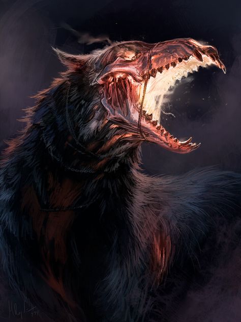 Mythical Animals, Fantasy Wolf, Werewolf Art, Canine Art, 다크 판타지, Creature Drawings, Monster Concept Art, Fantasy Creatures Art, Fantasy Monster