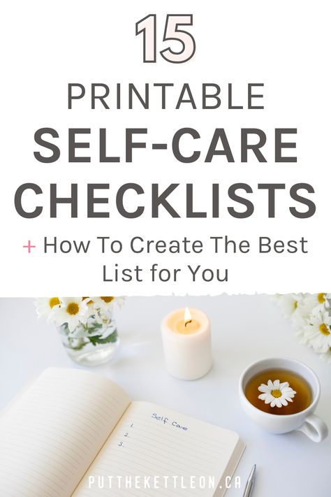 15 Printable Self Care Checklists Blank Checklist, Habits To Improve Your Life, Printable Self Care, Daily Self Care, Self Care Worksheets, Self Care Checklist, Wellness Resources, Self Care Ideas, Mom Planner