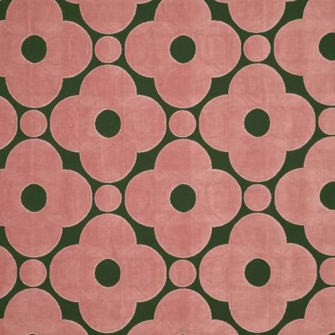 Orla Kiely Fabric, Flower Jade, Flower Fabric, Motif Vintage, Orla Kiely, Pattern Play, Made To Measure Curtains, Retro Pattern, Textile Patterns