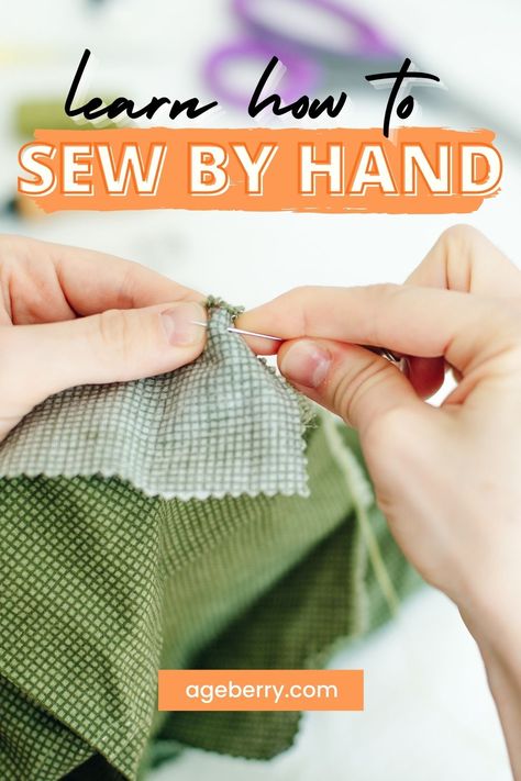 Want to learn basic hand-sewing stitches? Then this video sewing tutorial is for you. Learn how to thread a needle, how to end a stitch, how to tie a knot in thread, how to use a thimble, how to hand sew a seam, and also types of hand stitching. Hand Sewing Stitches, Sew For Beginners, Overcast Stitch, Sewing Stitches By Hand, Sewing Classes For Beginners, Sewing By Hand, How To Tie A Knot, Sew By Hand, Hand Stitching Techniques