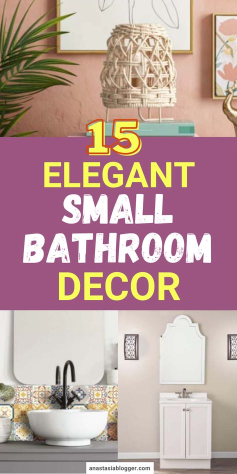 Finding small bathroom decor ideas that will make your whole bathroom look bigger is hard. Here are 19 elegant small bathroom decor ideas to try. #decorideas #bathroomdecor Bathroom Towel Decor Ideas, Bathroom Counter Decor Ideas, Rustic Bathroom Accessories, Small Room Organization, Bathroom Jars, Modern Farmhouse Decor Ideas, Bathroom Vanity Decor, Bathroom Counter Decor, Bathroom Towel Decor