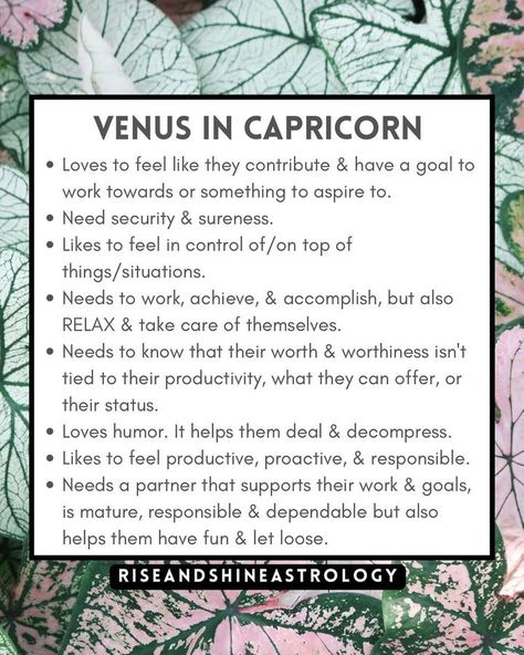 Mystic Linz (@riseandshineastrology) • Instagram photos and videos Venus Capricorn, Venus Aesthetic, Venus In Capricorn, Wicca Recipes, Witch Things, Chart Astrology, Capricorn Love, Capricorn And Virgo, Birth Chart Astrology