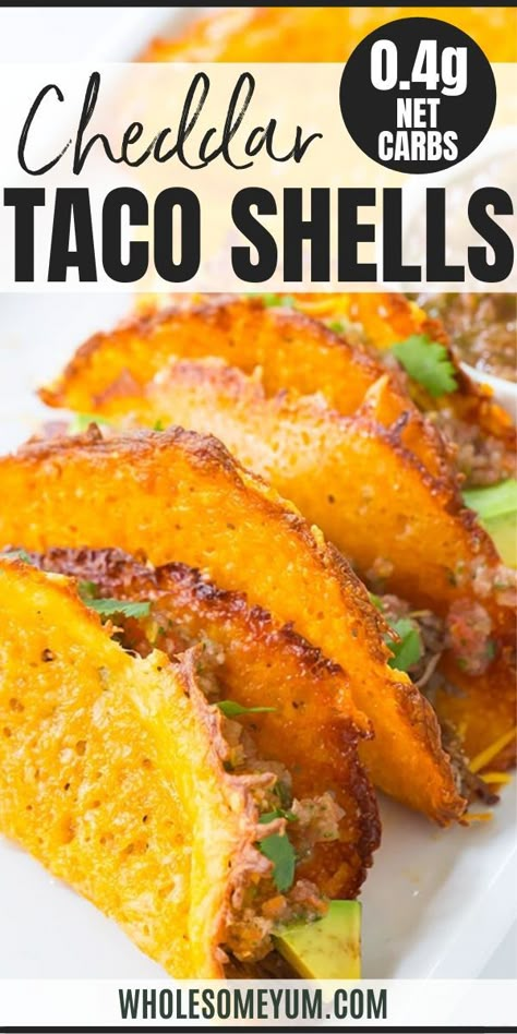 Wholesum Yum, Low Carb Taco Shells, Cheese Taco Shells, Easy Keto Lunch Ideas, Easy Keto Lunch, Keto Lunch Recipes, Cheese Taco, Keto Dishes, Mini Hamburgers