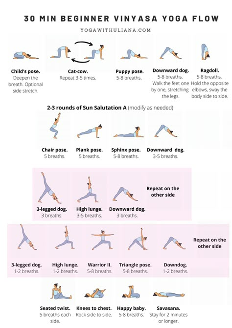 Beginner Yoga Flow, Vinyasa Yoga Sequence, Yoga Sequence For Beginners, Yoga Flow Sequence, Learn Yoga Poses, Morning Yoga Flow, Poses For Beginners, Flow Yoga, Yoga Lessons