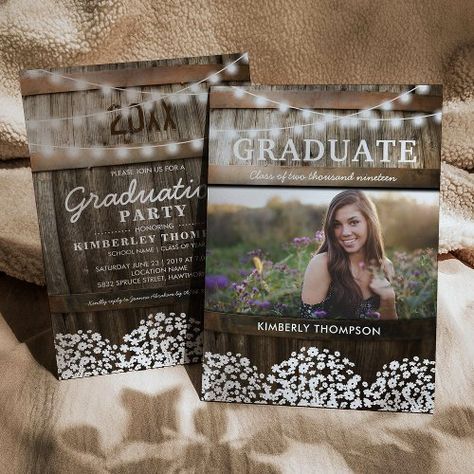 $2.80 | Country Rustic Photo 2023 Graduation Party #graduation, photo graduation, graduate, wood, vineyard, rustic country, floral, high school, college, class of 2023 Rustic Graduation Party Decorations, Country Graduation Party, Chic Graduation Party, Country Graduation, Rustic Graduation Party, 2023 Graduation Party, Graduation Party Cards, Outdoor Graduation Parties, Senior Graduation Party