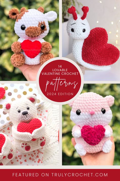 Elevate your Valentine’s Day celebrations with our exclusive collection of 14 Lovable Valentine Crochet Patterns – 2024 Edition. These crochet patterns are crafted to add a touch of handmade love to your festivities, create heartfelt gifts and decorations that convey the true spirit of love, all with the charming touch of handmade crochet. Make this Valentine’s Day extra special! Love Bird Crochet Pattern Free, Crochet Valentine Cat Pattern Free, Beginner Valentine Crochet, Crochet Valentines For School, Valentines Craft Fair Ideas, Love Bug Crochet Pattern Free, Crochet Cupid Free Pattern, Quick Valentines Crochet, Galentines Gifts Crochet