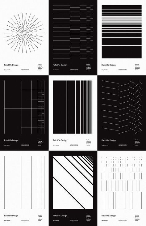 Ratcliffe Design on Behance Shape Design Graphic, Line Graphic Pattern, Lines Graphic Design, Graphic Design Texture, Logo Design Ideas Graphics, Line Graphic Design, Black And White Graphic Design, Graphic Design Activities, Design De Configuration