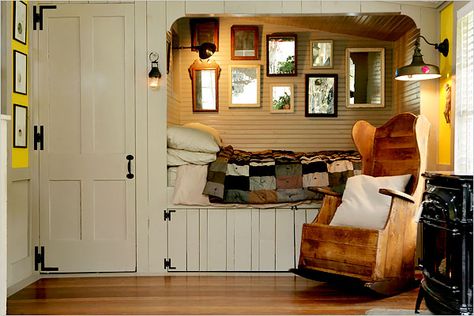 Alcove Beds, Alcove Bed, Sleeping Nook, Bed Nook, Built In Bed, Diy Headboard, Box Bed, Bedroom Headboard, Farmhouse Bedroom