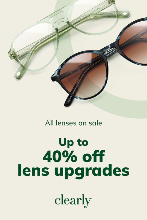 All lenses: On SALE. Up to 40% off lens upgrades = progressives from $119 (code: NICEPRICE)