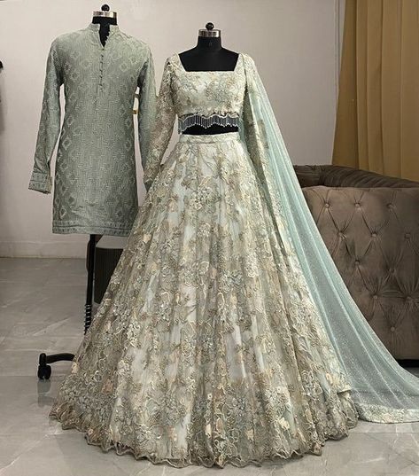 Wedding Matching Outfits, Baju Kahwin, Latest Bridal Lehenga Designs, Bridal Lehenga Designs, Latest Bridal Lehenga, Couple Wedding Dress, Wedding Lehenga Designs, Lehenga Designs Simple, Indian Bride Outfits