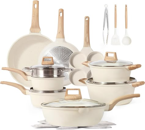 Kitchen Cookware Sets, Induction Cookware, Nonstick Cookware Sets, Frying Pans, Pots And Pans Sets, White Granite, Cooking Set, Kitchen Pot, Nonstick Cookware