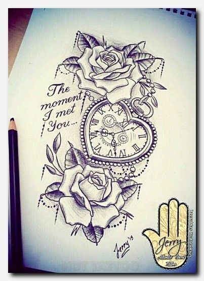 300+ Beautiful Chest Tattoos For Women (2020) Girly Designs & Piece Pocket Watch Tattoos, Watch Tattoo, Tattoo Trend, Pocket Watch Tattoo, Tattoos For Women Half Sleeve, Heart Tattoos, Watch Tattoos, Rose Tattoo Design, Feather Tattoos