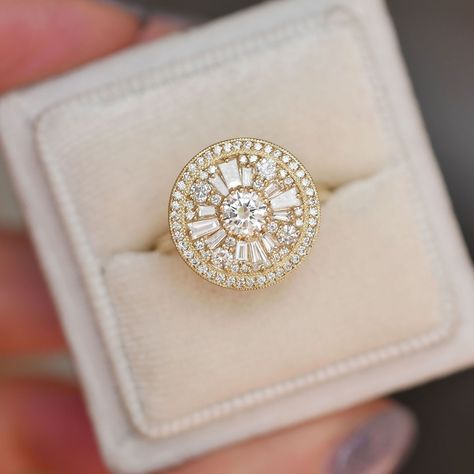 When you find your dream engagement ring! Our Round Shape Brilliant Cut Halo Diamond Mosaic Ring✨ It is the classic engagement ring reimagined with elegance and art deco allure. Available on our website! Available in any ring size & metal color 💕 #engagementring #alternativeengagementring #uniqueengagementring #vintageinspiredengagementring #sapphireengagementring #ringoftheday #nontraditionalbride #artdeco #artdecojewelry #haloengagementring Vintage Inspired Art Deco Rings Vintage Inspire... Mosaic Diamond Ring, Mosaic Engagement Ring, Art Deco Engagement Ring Vintage, Nontraditional Bride, Mosaic Ring, Hunter King, Dream Engagement Ring, Art Deco Rings, Deco Rings